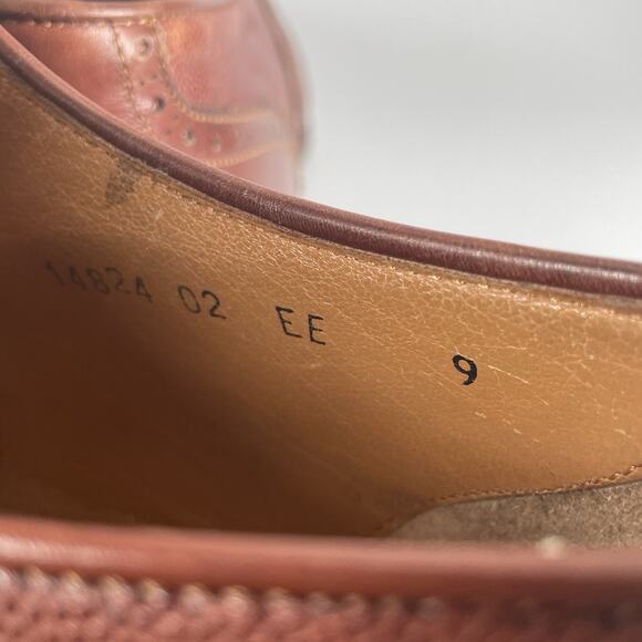 Santoni 14824 Men’s Size 9 EE Brown Leather Oxford Cap Toe Dress Shoes Lace Up - Picture 9 of 9